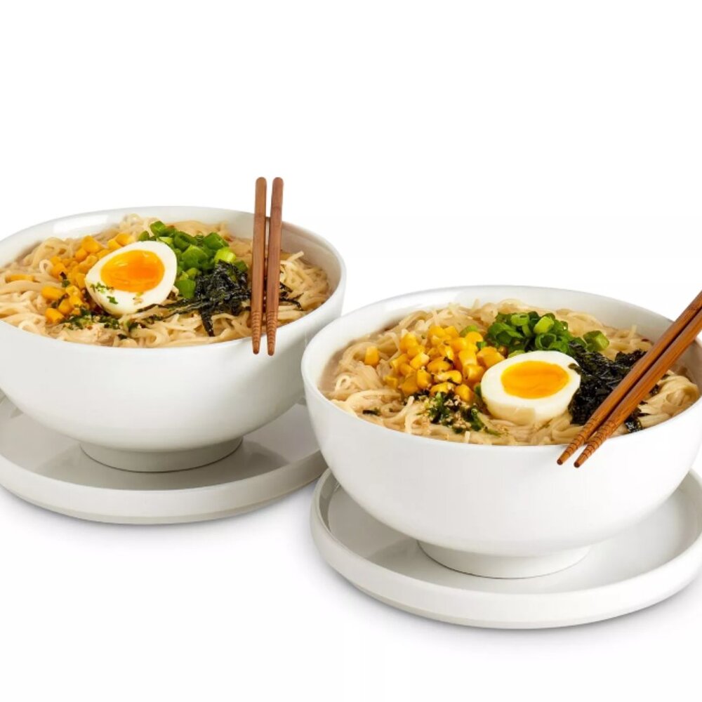 Asian 8-Pc. Ceramic Ramen Bowl & Accessories Set